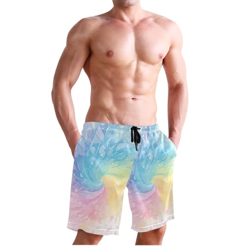 GuoChe Men's Summer Shorts Athletic Mens Swim Shorts with 8”/ 9” Long Surfing