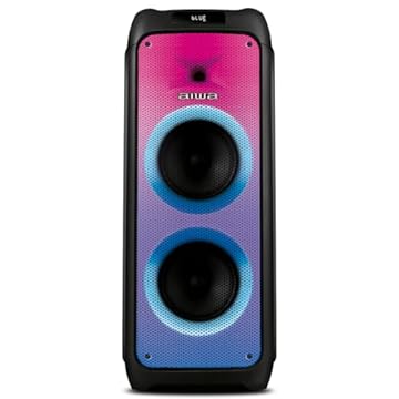 Caixa de Som PartyBox AIWA PB-06 Bluetooth 20H RGB USB TWS Preto