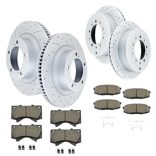 Image of Acinoparts Front (13.90 inch) and Rear(13.58 inch) Brake Kit for 2008-2021 Toyota