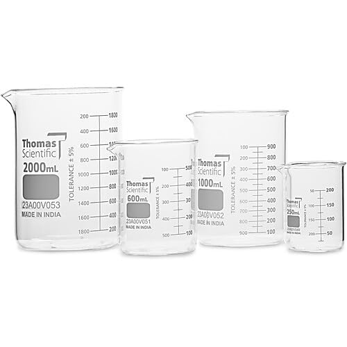 Thomas Borosilicate Heavy Duty Glass Beakers | Durable with Thicker Walls | Heavy Duty Borosilicate Beakers 4000Ml (1 Each)