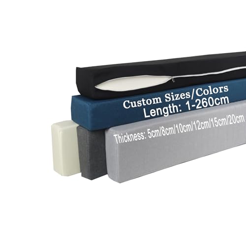 Yuing Materasso lungo per letto singolo, morbido, rettangolare, accogliente, per trasformare i letti gemelli in un estensore per materasso king size, cuscino di supporto per divano (spessore: 15 cm)