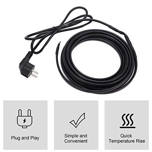 Heizkabel, 16,4 Fuß Selbstregulierendes Heizkabel für Hausrohre aus Metall und Kunststoff, Elektrisches Wasserrohr-Heizkabel Zum Frostschutz von Rohren, Hält das Wasser Fließend