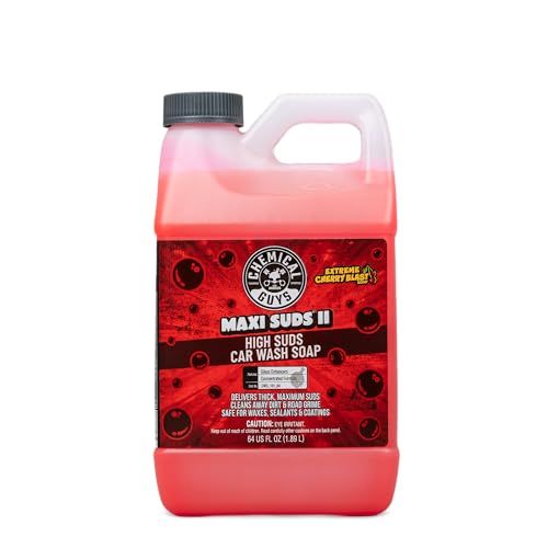 Chemical Guys Maxi Suds II Foaming Car Wash Soap – High Foam Car Wash Soap, Cherry Scent Shampoo...