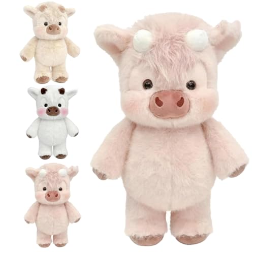 Genérico Running Cow Plush, 17.7/23.6 Inch Cute Running Highland Cow Plush Toy, Interactive Moving Legs Stuffed Animals for Stress Relief, Birthday Gift for Kids & Adults (Pink,17.7inch)