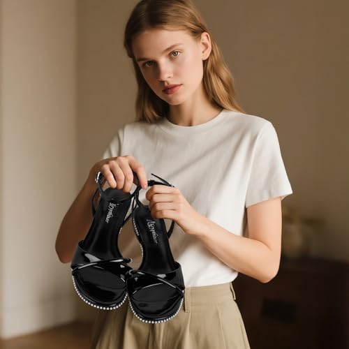 Image of Lace Up Cowboy Boots for Women Embroidered Wide Calf Cowgirl Boots Comfortable Chunky Heel Pointed Toe Trendy Western Shoes for Prom Music Festival