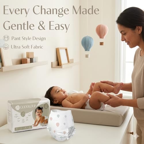 Image of CODDLE UP Pant Style Diapers For Babies, Medium (3-7kgs) 30 count, Fragrance & Paraben Free, Ultra Soft Diaper with Breathable Fabric, No Chlorine Bleaching, High Absorbtion & Leak proof upto 12 hours