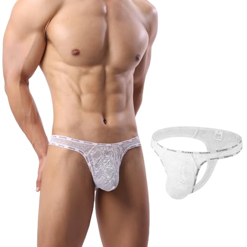 Men Underwear Lace Sexy Briefs Panties Male Underpants Mid Waist Gays Men Thong3