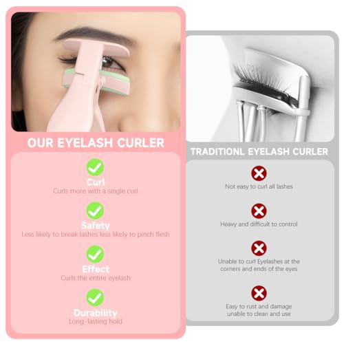 Image of MAYCREATE 3Pcs Eyelash Curler Set, Quick Curl Eyelash Curlers for Hard Lashes, Mini Eye Lash Curler for Corner Lashes, Long Lasting Lift for Small Inner and Outer Eyelashes, Defines & Shapes Effortlessly