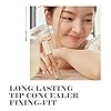 LUNA Long-Lasting Fixing-Fit Tip Concealer (#01 Vanilla) Korean Makeup, Buildable Coverage & Semi-Matte Finish, Under Eye & Dark Circles with High Adherence, 0.26 Oz