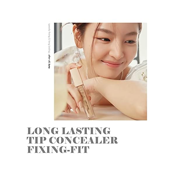 LUNA Long-Lasting Fixing-Fit Tip Concealer (#01 Vanilla) Korean Makeup, Buildable Coverage & Semi-Matte Finish, Under Eye & Dark Circles with High Adherence, 0.26 Oz