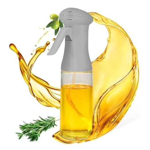 Aceitera en Spray de Vidrio Premium. Mango Ergonómico. Pulverizado y Rocio Uniforme. Ahorro De Aceite. Elegancia y Funcionalidad en tu Cocina.(Gris Mate)