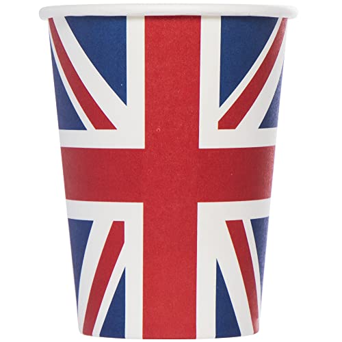 Baker Ross PJ142 20 Pack Union Jack Paper Cups - Kings Coronation Party Cups from