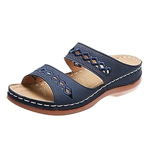 Vrouwen Orthotische Slides Zachte Zool Boog Ondersteuning Sandalen Mode Open Teen Dubbele Bandjes Zomer Slipper Holle Lage Wedge Ademend Sandaal Antislip Schoenen
