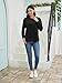 Ecavus Women’s Zip Maternity Nursing Tops for Breastfeeding Long Sleeves Casual Nursing Shirts Pregnancy Mama Clothes Black