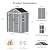 NicBex 6×5 Resin Outdoor Storage Shed with Floor & Window– All-Weather Lockable Small Tool Shed, Outdoor PP Plastic Garden Sheds & Outdoor Storage for Garden, Patio & Backyard – Light Gray