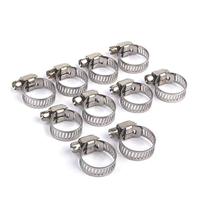 10Pcs Adjustable Fuel Petrol Pipe Hose Clips Stainless Spring Clamp 12-20mm-image-29