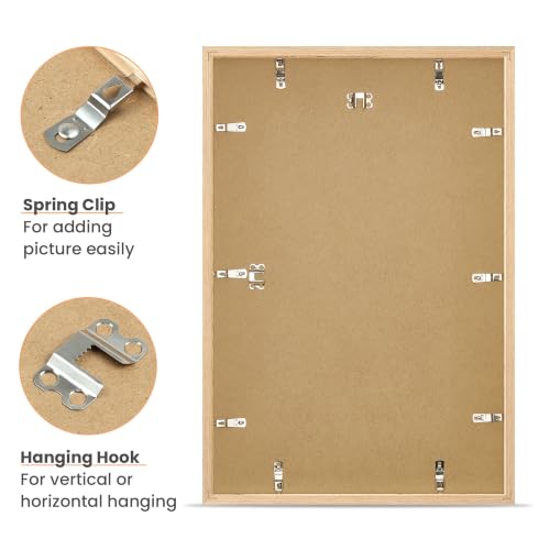 Image of upsimples 16x24 Picture Frame Solid Wooden, Nursery Wall Frames Set of 3