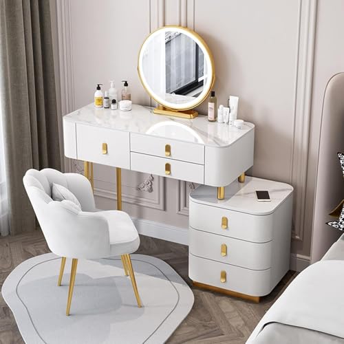 ���_���ȃ��C�N�A�b�v���ϑ�A360°��]LED�~���[�A3�F�Ɩ��A6�̈����o���t���h���b�V���O�e�[�u���Z�b�g�A�N�b�V�����t���X�c�[���t�� �ƒ�p�Ƌ� B-80cm/31.4�C���`