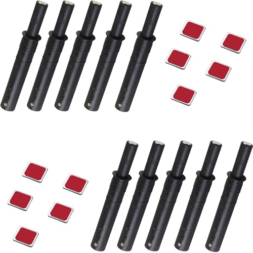 10 Pack Push to Open Magnetic Door Catches, Invisible Rebound Latches Release, Hidden Press Device for Cabinet Door - Pull Free Handle (Short – 73mm)