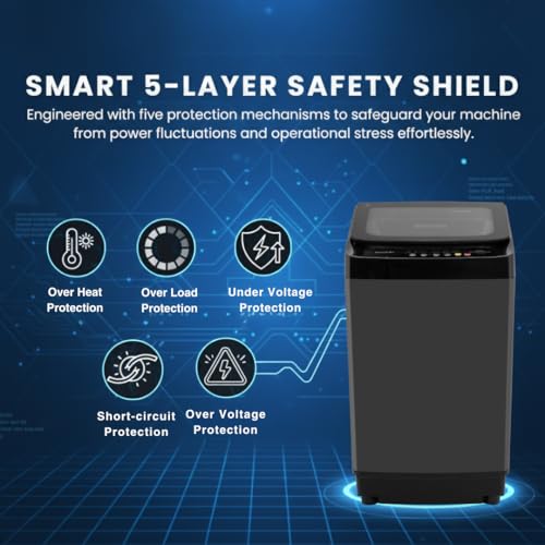 Image of ionstar 7.5 KG 5 Star Fully Automatic Top Loading Washing Machine | 10 Ai+ Washing Programs | Heavy Duty | Dual Action Magic Filter | Deep Clean | Soft Closing| Powerful Copper Motor | 75HYDRO-G6BG-N1