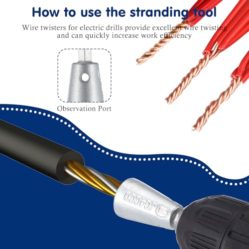 Faankiton Draad strippen en draaien gereedschap, draad stripper voor boor, draad Twister Tool voor boor, draagbare draad moer Twister voor Power Boor, Elektrische draad Stripper Professionele - Afbeelding 5