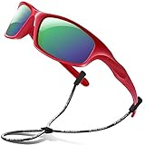 RIVBOS Rubber Kids Polarized Sunglasses With Strap Glasses for Boys Girls Baby and Children Age 3-10 RBK003