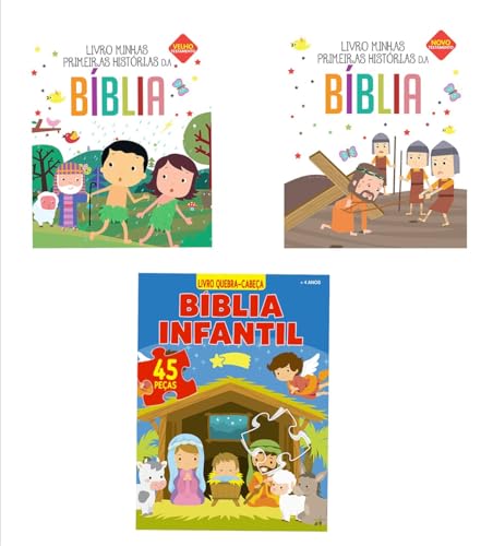 Combo Bíblia infantil – Kit com 3 livrinhos: