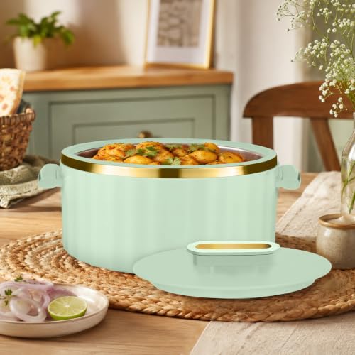 Image of Trueware Celebration Inner Steel Casserole 2900 ML | PU Insulated | BPA Free | Odour Proof | Food Grade| Ideal for Chapatti | Roti | Curd Maker | Thermoware | Hot Pot