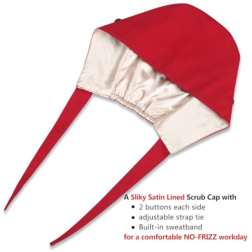 Image of ABAMERICA Working Caps with Button and Sweatband, Adjustable Working Hats for Women Men, One Size(Tie Back or Toggle)