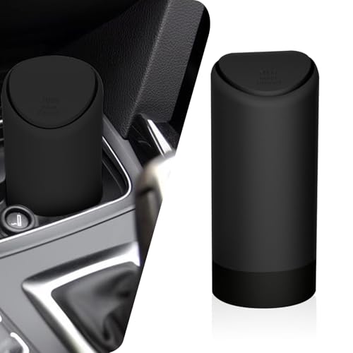 Image of Pack of 1 Center Console Trash Can, Car Trash Can, Plastic Cup-Type Sundries Storage Box, for Most Car (Black #6.29 inch inch x 2.55 inch inch), REWLJT1003BL-1PC-2