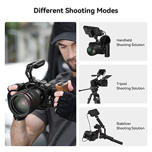 SMALLRIG R7 Cage with Built-in Quick Release Plate for Arca Standard, Cold Shoe, NATO Rail and Threaded Holes, Formfitting Camera Cage Video Rig for Canon R7 (Upgraded Version) - 4003B by SmallRig - Image 7
