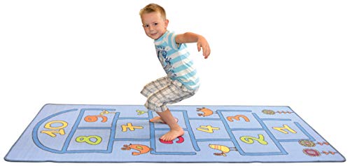 Preisvergleich Produktbild EDUPLAY 110099 Teppich Hüpfespiel, blau