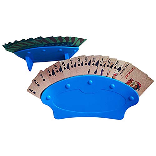 Preisvergleich Produktbild About1988 Poker Rack, Wasserfeste Pokerkarten Deluxe Kartenspiele Spielkarten Texas Holdem Poker Playing Cards Großartig für Kinder oder solche mit Arthritis (Blau)