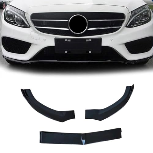 Becquet avant pour Mercedes Benz Classe C W205 2015-2018 lèvre de pare-chocs noir