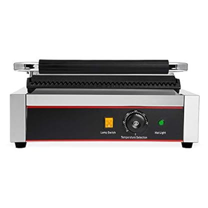 vertes Kontaktgrill Elektrogrill Multigrill Elektrisch 2200W Edelstahl mit Geriffelter Gusseisen Grillplatte (Temperatur… – Bild 4