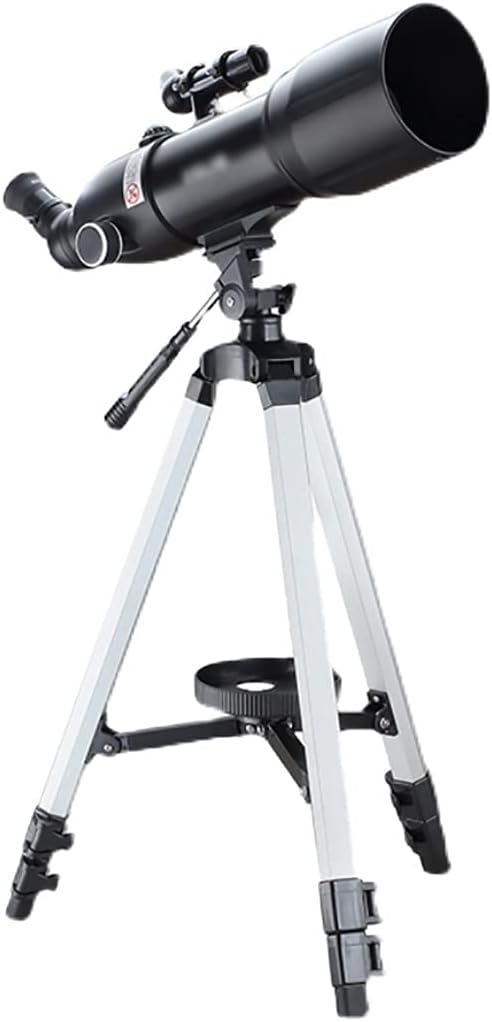 LSLYTQ Bird Watching 80mm Opening 400mm Height Adjustable Telescopic Adapter Phone Holder Telescope Refractor Professional Astronomical Refractor