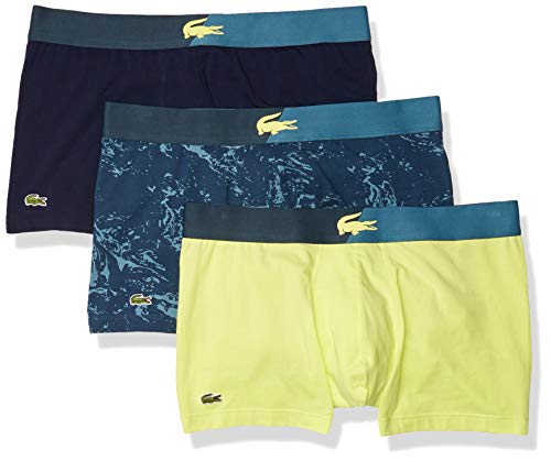 [Lacoste] �g�����N�X Cotton Stretch Print Animation Trunks, 3-pack �����Y �O���[/�}���`�J���[ Large