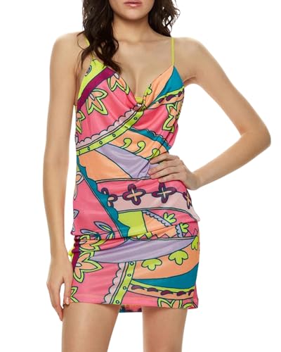 Robe courte MeFui Multicolor Wet pour sublimer vos courbes - 2
