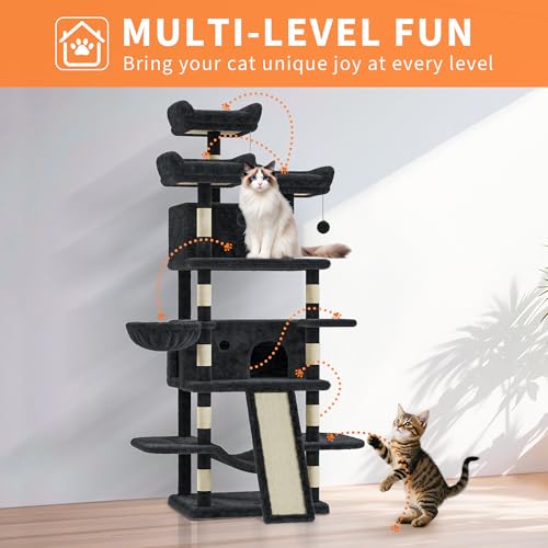 Árbol para gatos multi-nivel de 68.5 in para interiores miniatura 2
