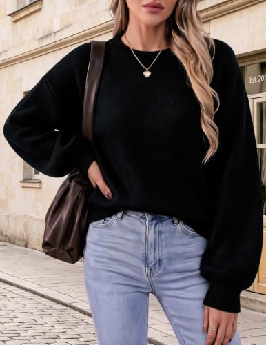Image of Libsorge Womens Heart Sweater 2026 Valentines Day Trendy Cute Fall Oversized Long Sleeve Pullover Sweaters