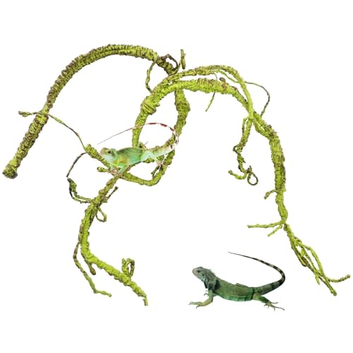 BNOSDM Reptile Jungle Vines Flexible Bend-A-Branch, 3.6Ft Reptile Climbing Branches, Chameleon Flexible Vine Decor,Terrarium Plants Decoration Accessories for Lizard Gecko Frog Snake