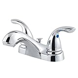 Pfister LF-WL2-230C Classic 2-Handle 4' Centerset Bathroom Faucet in Polished Chrome, 1.2gpm
