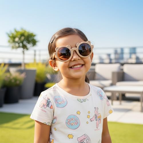 Image of SYGA Kids Goggles, UV Protection Eyewears with Round Shape Monkey Style, Suitable for Age 3 to 8 Years
