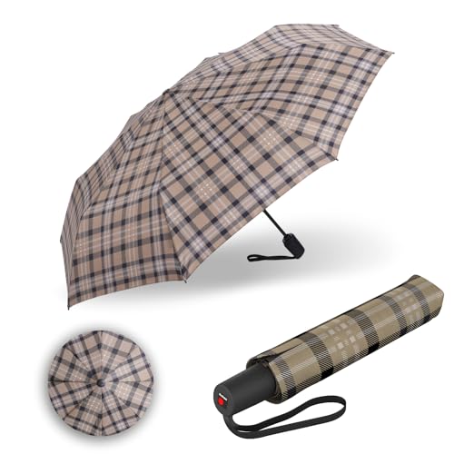 Knirps Regenschirm I.200 Medium Duomatic in 2PICNIC mit Schirmtasche I kleiner Taschenschirm mit Drucktaste I Regenschirm automatisch & kompakt I Taschenregenschirm leicht & sturmfest