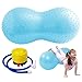 Tuimiyisou Peanut Ball Blue Pregnancy Peanut Ball with Pump PVC Portable Thickened Yoga Ball Flexible Exercise Ball for Therapy, Labor, Birthing and Dog Training,Peanut Ball 35x18