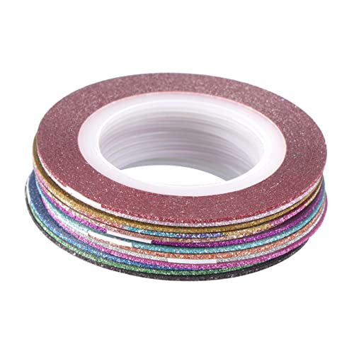 CANIGHT DIY Manicure Tool 14 Rolls Nail Art Line Stickers Self Adhesive Gold Nail Decals for Women