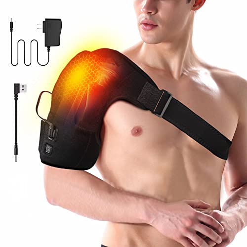 Heated Shoulder Brace Wrap Shoulder Heating Pad for Shoulder Support ...