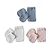 Sendley Baby Krabbeln 3 Paar Baby Knieschoner und 3 Paar Baby Socken mit Gummipunkte Anti-rutsch für Baby Krabbelschoner Krabbelhilfe Knieschützer 1-3 Y (Blau Hellgrau Helles Lila)