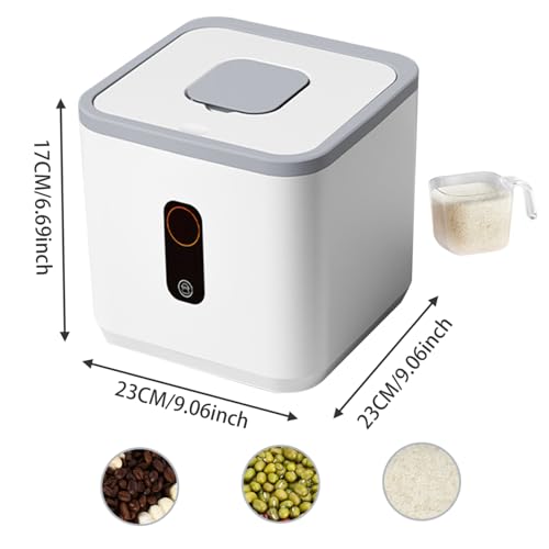 Reisbehälter 5 Kg Lebensmittelecht Feuchtigkeitsbeständig Doppelte Silikondichtung Müsli-reiskübel Mit Messbecher Starke Belastung Hitzebeständig Reisaufbewahrung Reisspender Reisaufbewahrungsbehälter