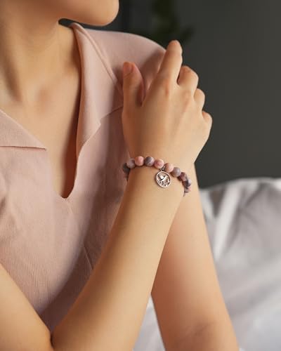 Hummingbird Gifts for Women, Natural Stone Bracelets with Quote Card2